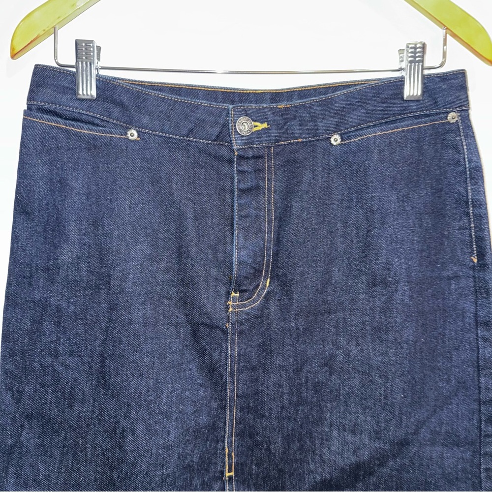 Like new vintage Gap Denim stretch denim Midi Jean Skirt size 8 - Picture 3 of 9